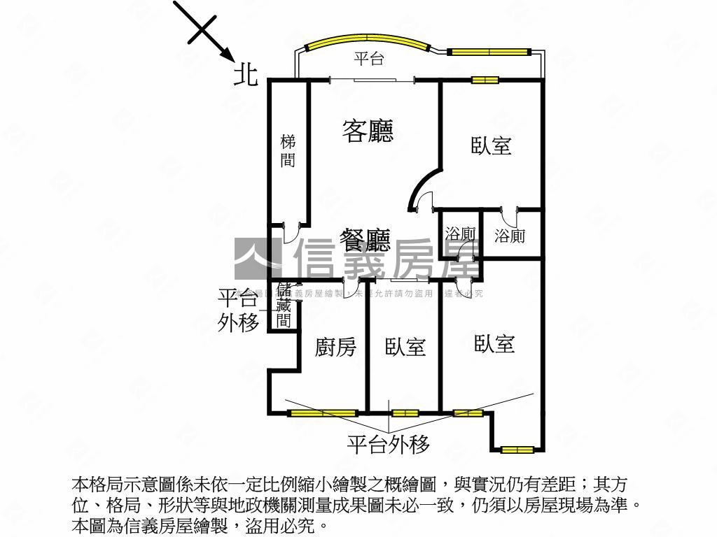 白雲遠眺市景三房房屋室內格局與周邊環境