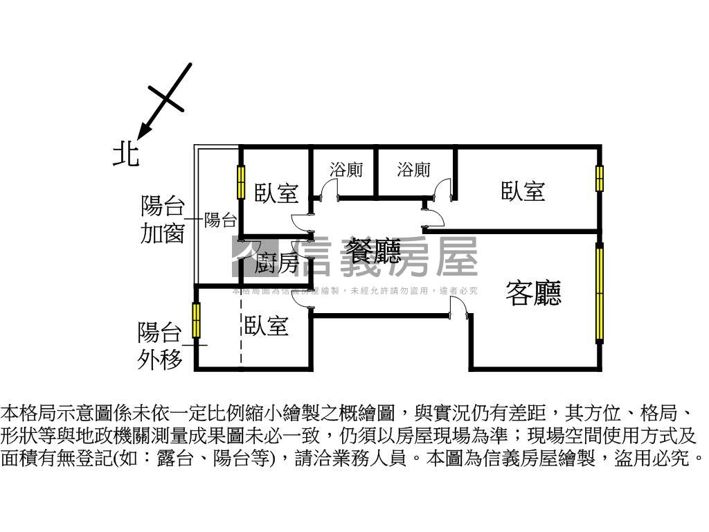 近巨城文化中心高樓美三房房屋室內格局與周邊環境