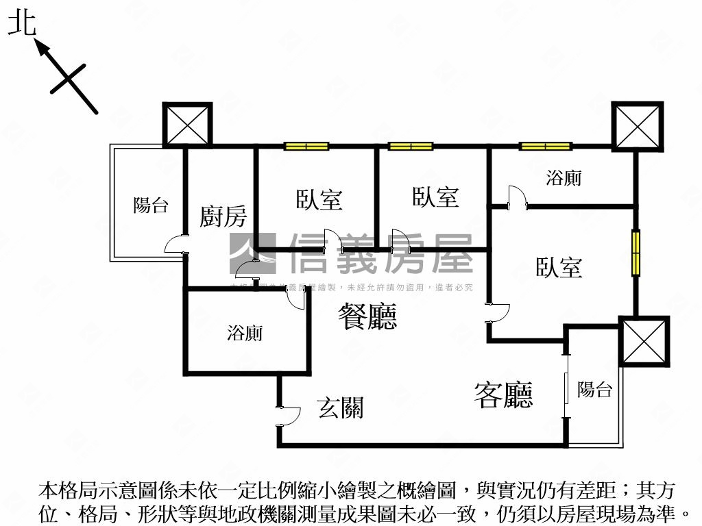 勝開大地Ａ棟三房車位房屋室內格局與周邊環境
