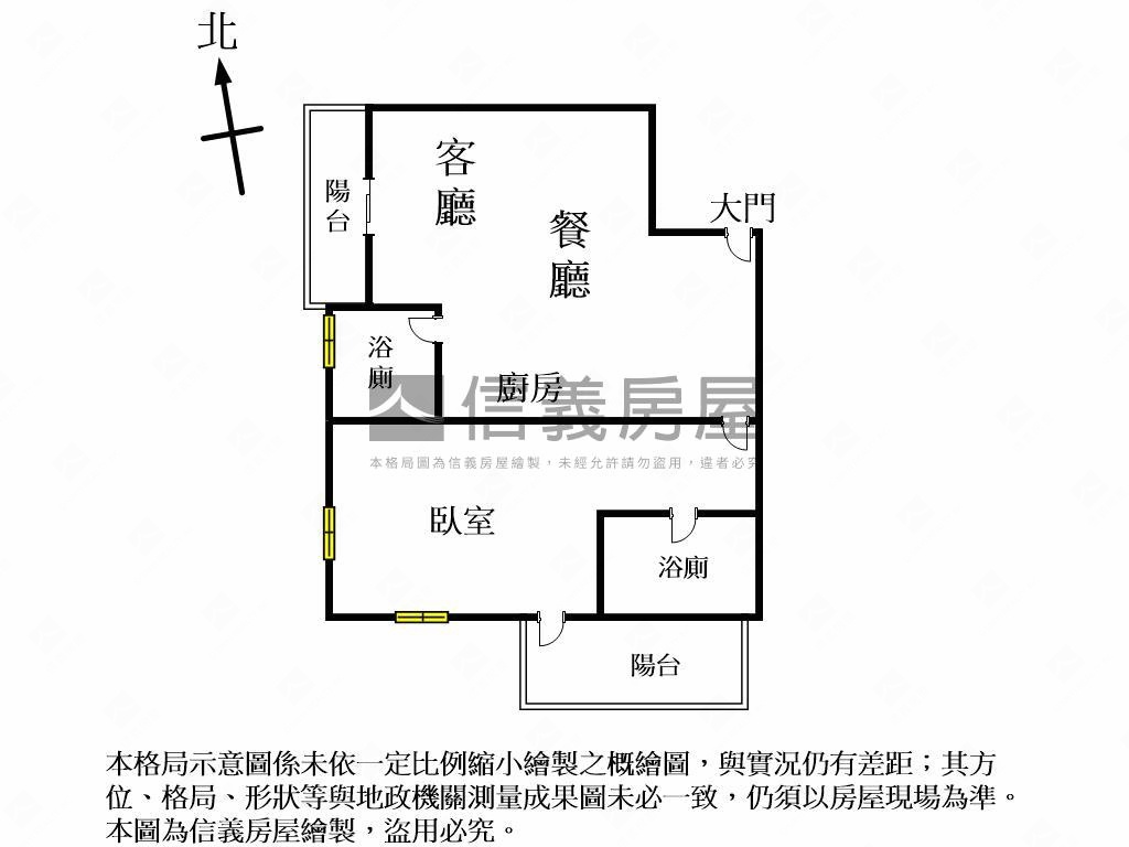 【誠意售】境美１房房屋室內格局與周邊環境
