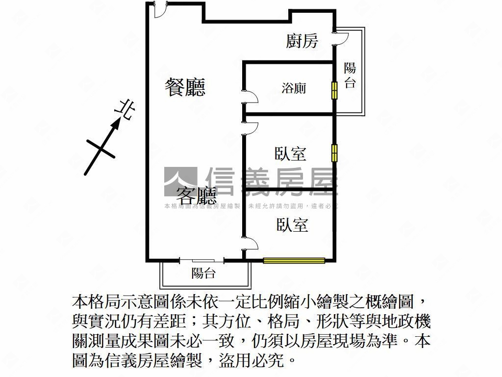 米蘭達面洽溪路２房房屋室內格局與周邊環境