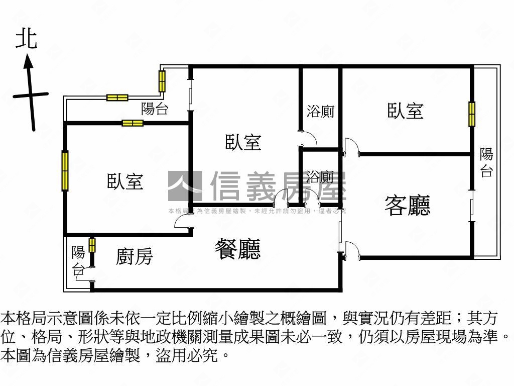 西區向上市場三房房屋室內格局與周邊環境