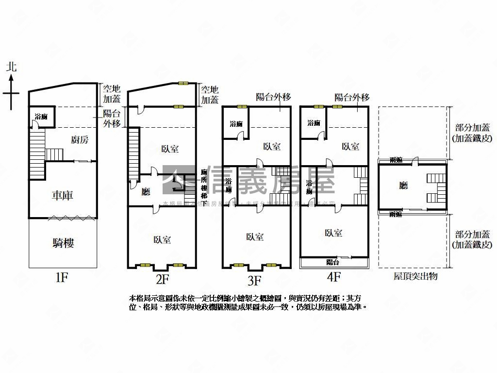 屋況佳近三井震後臨路透天房屋室內格局與周邊環境