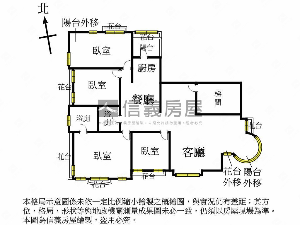 近捷運高樓朝南大四房平車房屋室內格局與周邊環境