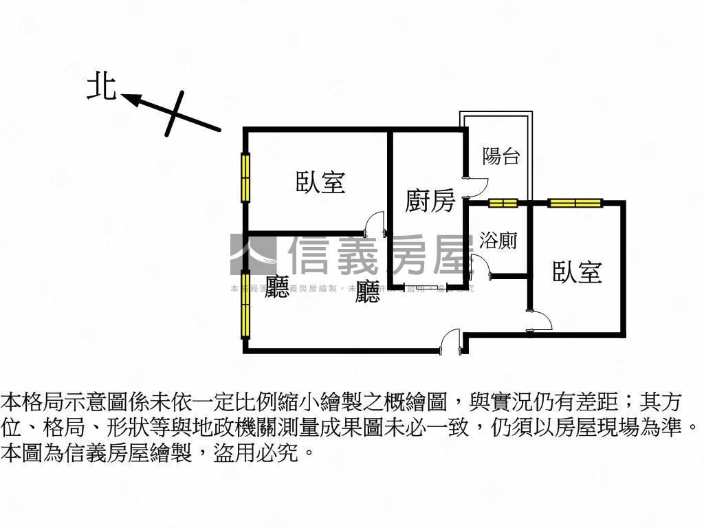 馥寓採光二房附車位房屋室內格局與周邊環境