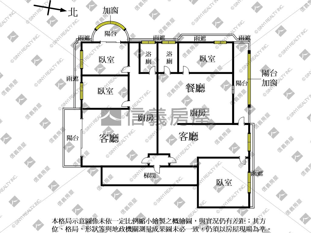 江翠亮麗大四房房屋室內格局與周邊環境