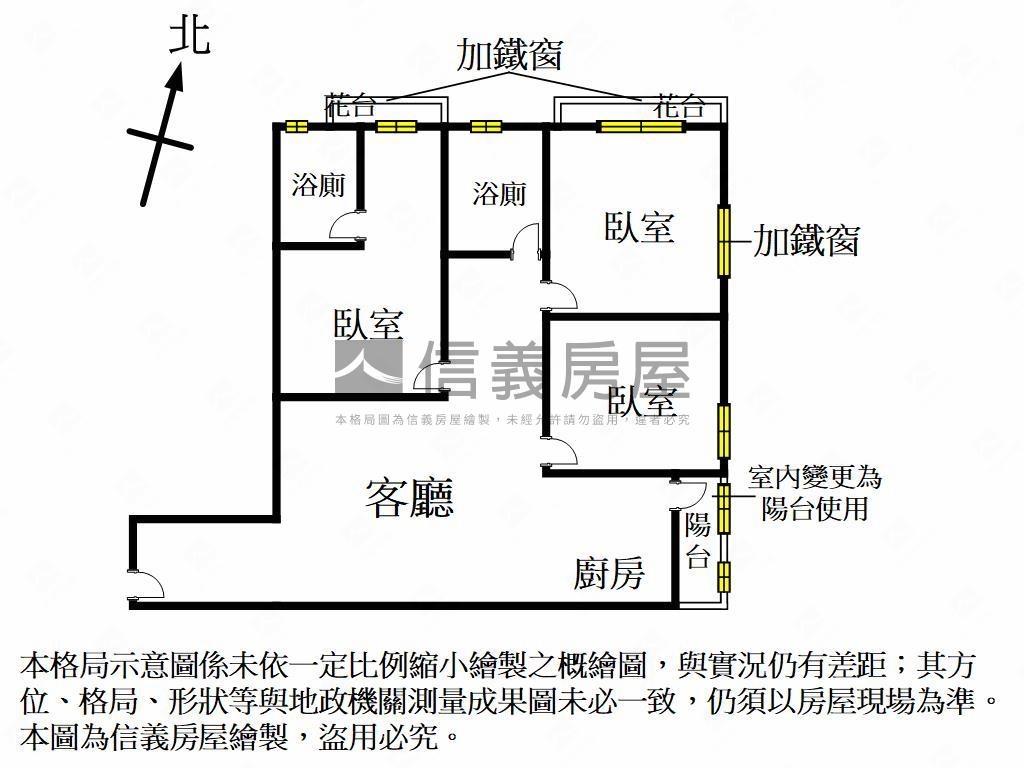 裝潢３房美宅房屋室內格局與周邊環境