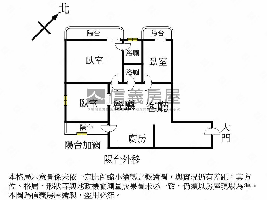 天母管理三房有車位房屋室內格局與周邊環境