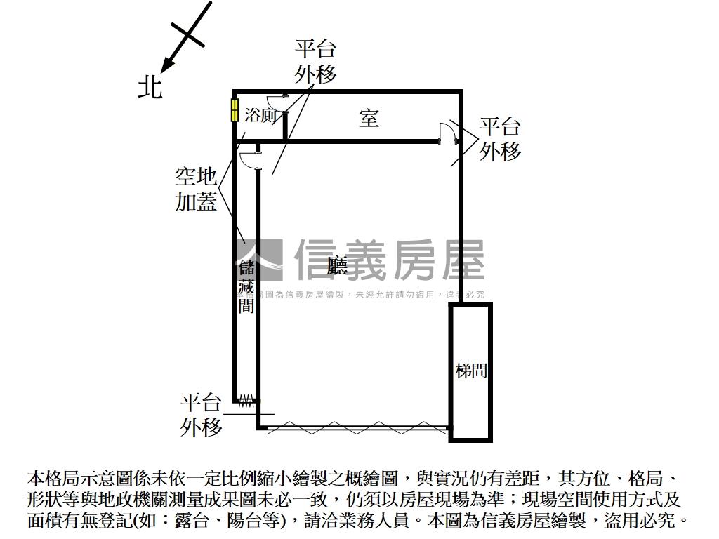 捷運區公所站收租中金店面房屋室內格局與周邊環境