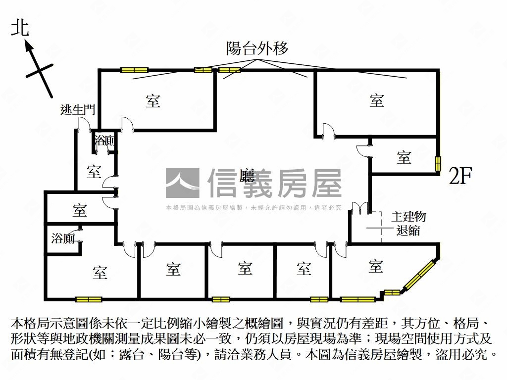 西門二樓百坪大辦公房屋室內格局與周邊環境