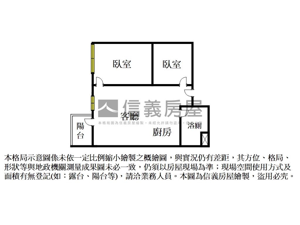 新接＃全陽馥清風高樓兩房房屋室內格局與周邊環境