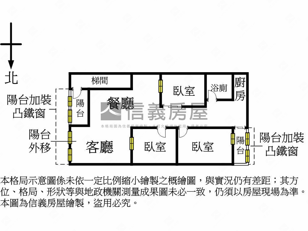中誠街三樓公寓房屋室內格局與周邊環境