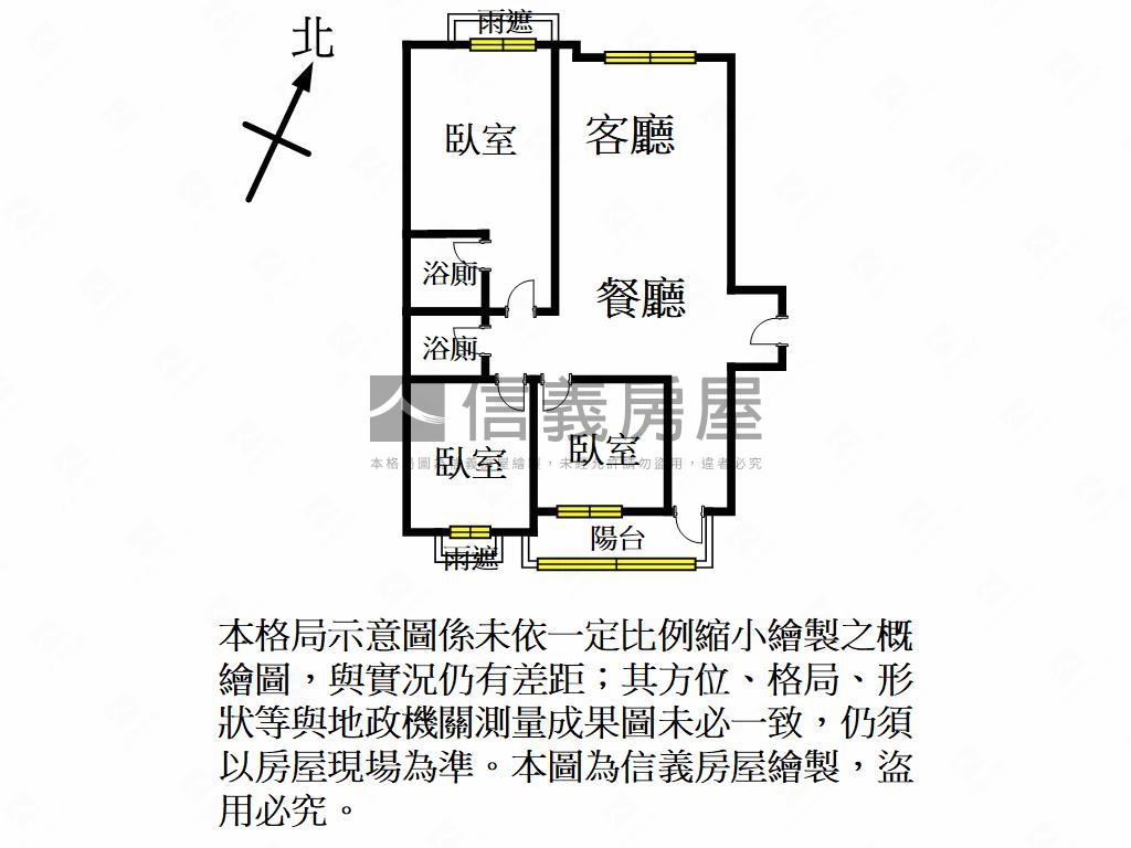 美力城邦三房車位房屋室內格局與周邊環境