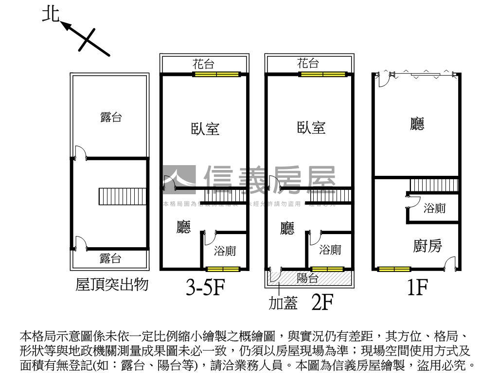 近建興市場正四樓透天房屋室內格局與周邊環境