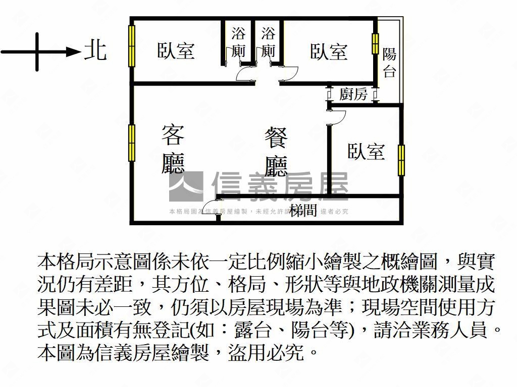 近大勇國小美裝潢三房房屋室內格局與周邊環境