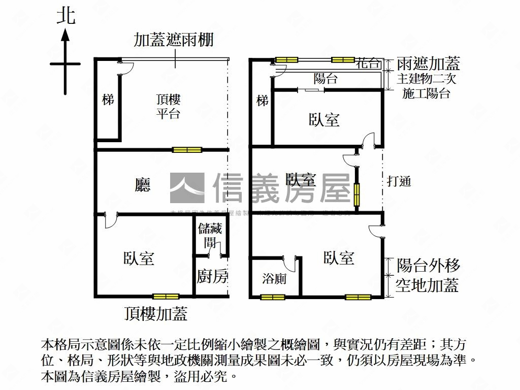 捷運頂加低總價大空間Ａ房屋室內格局與周邊環境