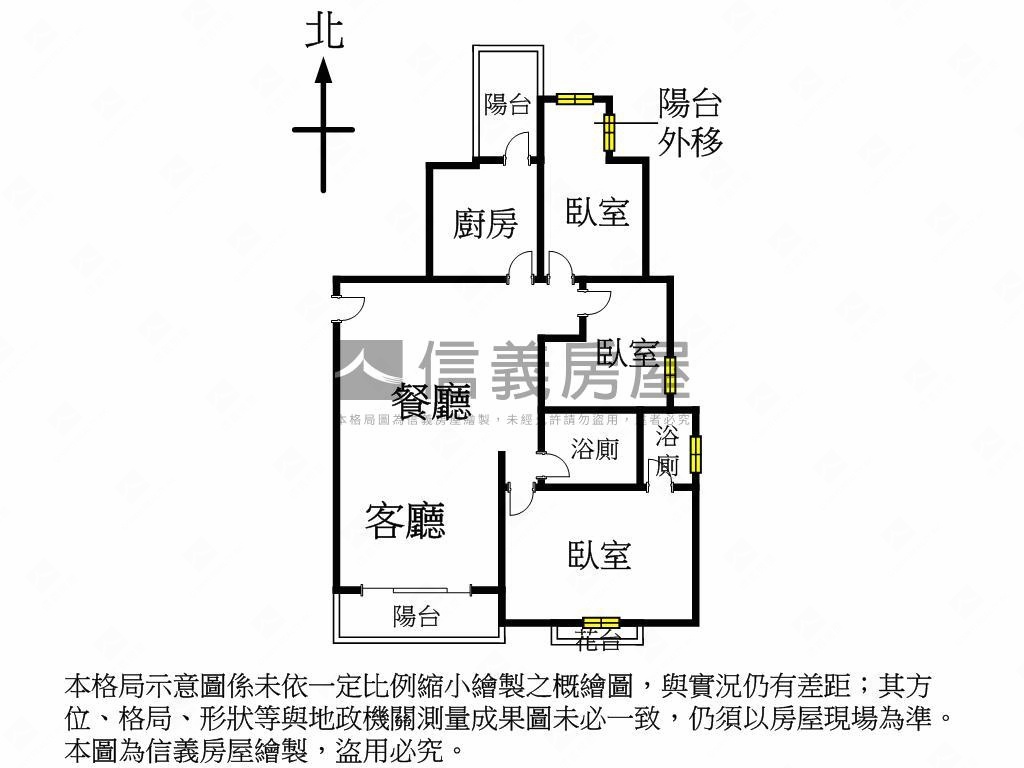 三多國中．電梯華廈３房房屋室內格局與周邊環境