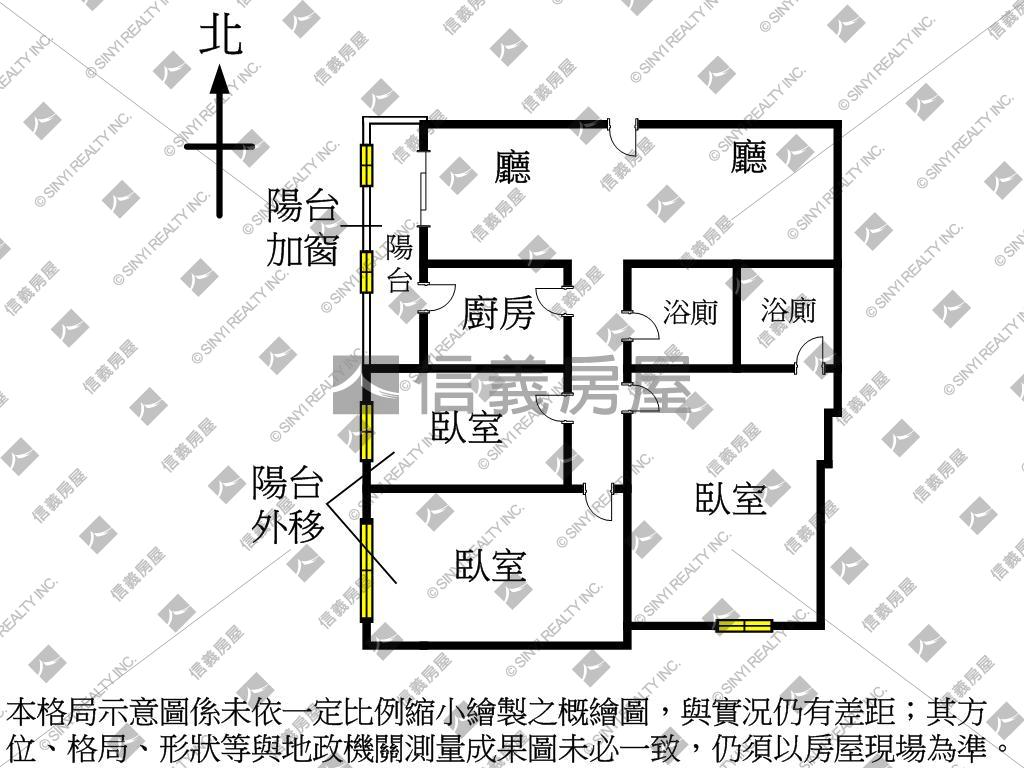 城龍桂冠三房車位房屋室內格局與周邊環境