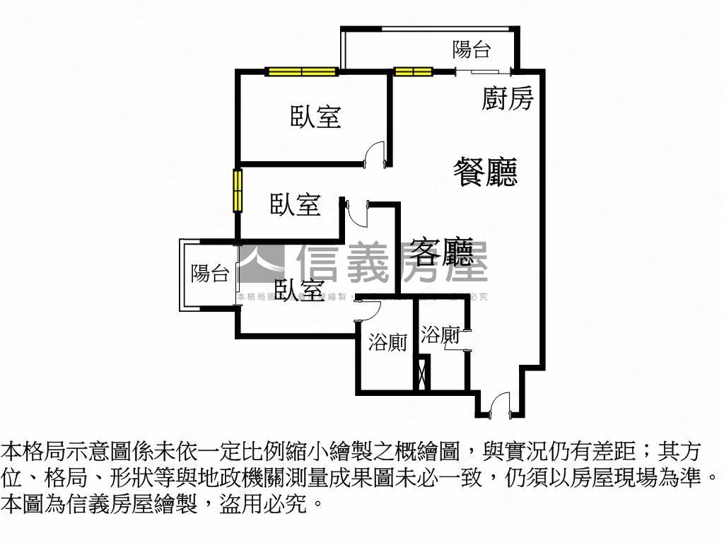 新潤Ｄｏｕｂｌｅ邊間三房房屋室內格局與周邊環境