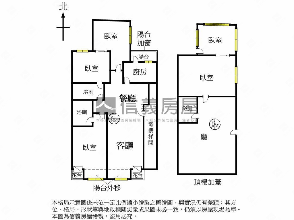 雙併海華電梯頂加房屋室內格局與周邊環境