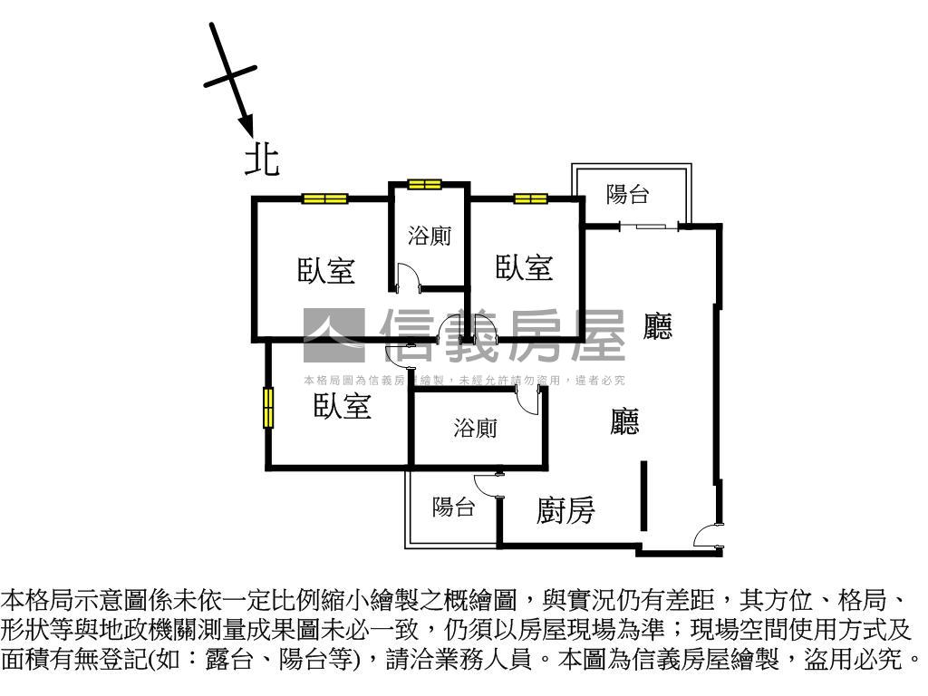 全新❤富堡仁愛❤邊間３房房屋室內格局與周邊環境