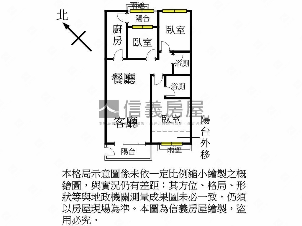 稀有前陽台進出三房車位房屋室內格局與周邊環境