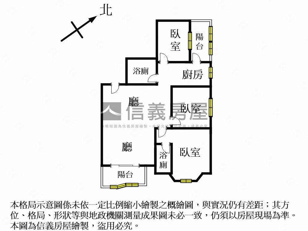 竹北公園城３房房屋室內格局與周邊環境