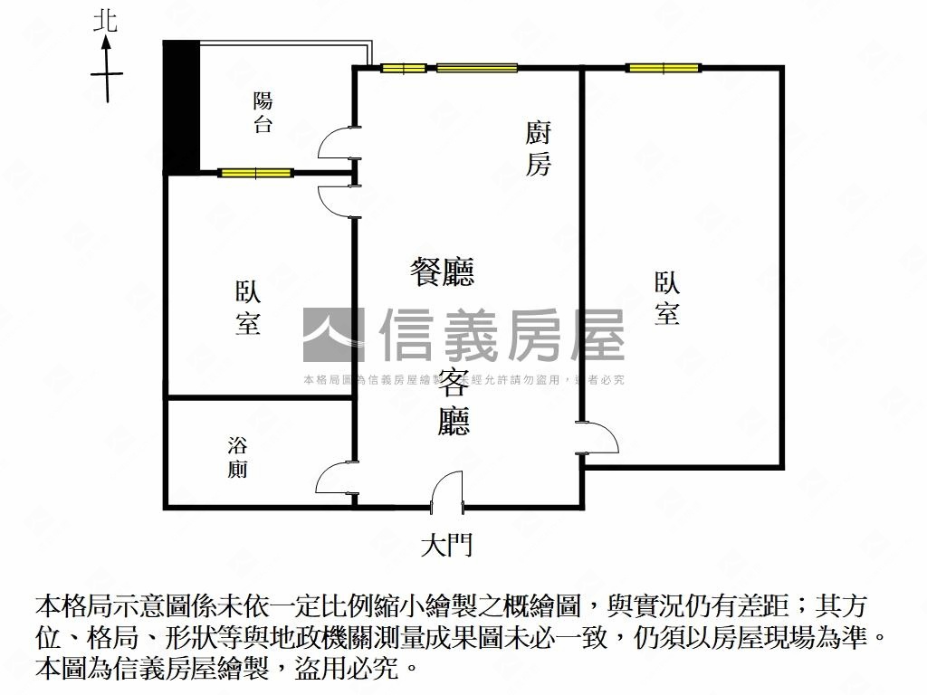 北”方正✨兩房含車位房屋室內格局與周邊環境