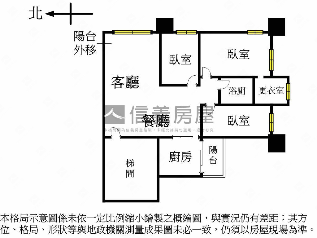 主推！邊間市景大３房房屋室內格局與周邊環境