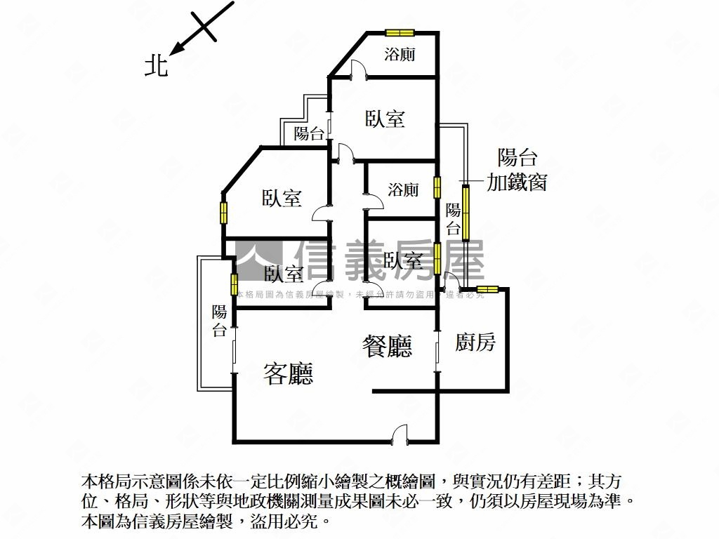 安和新力大樓採光四房房屋室內格局與周邊環境