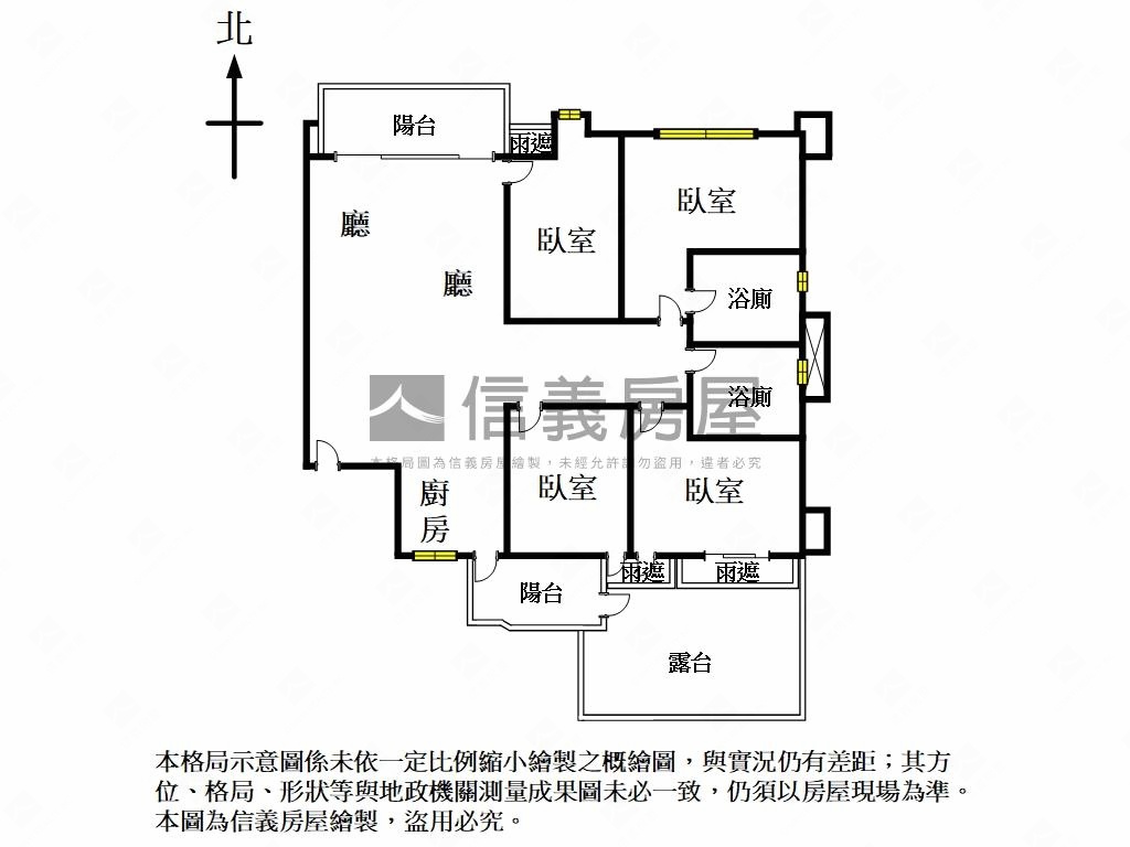陸江Ａ＋露台４房車位房屋室內格局與周邊環境