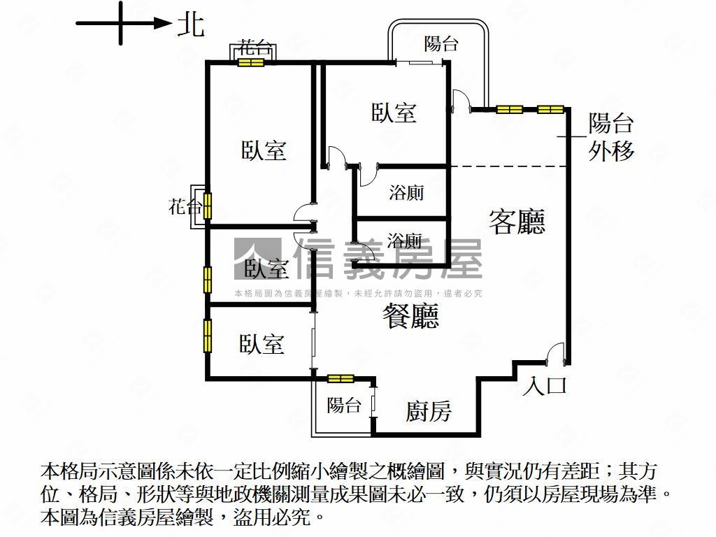 英明商圈綠景高樓四房平車房屋室內格局與周邊環境