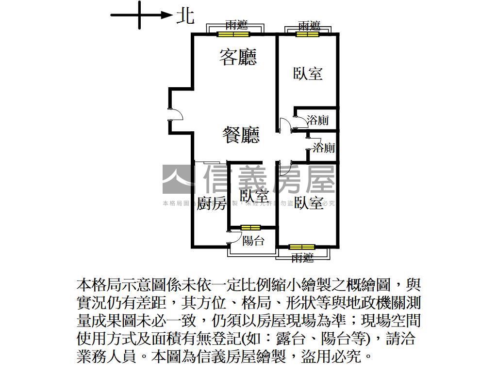 美術館高樓三房平車房屋室內格局與周邊環境