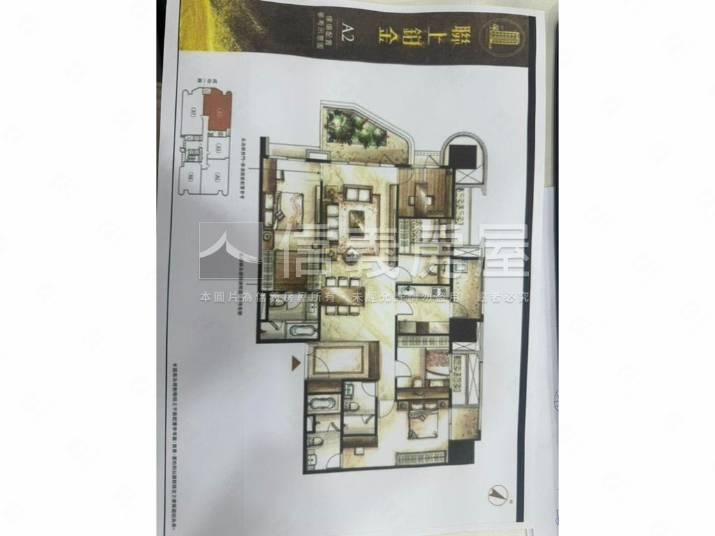 聯上鉑金高樓景４房雙平車房屋室內格局與周邊環境