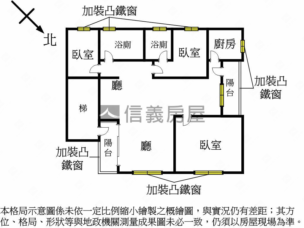 四面採光電梯三房附車位房屋室內格局與周邊環境