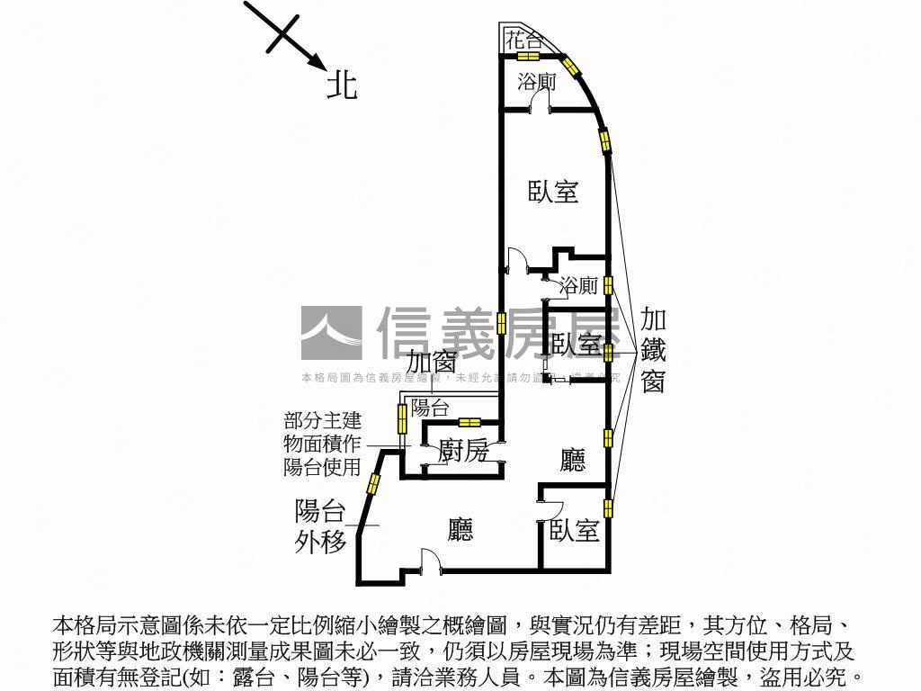 台開低公設華廈房屋室內格局與周邊環境