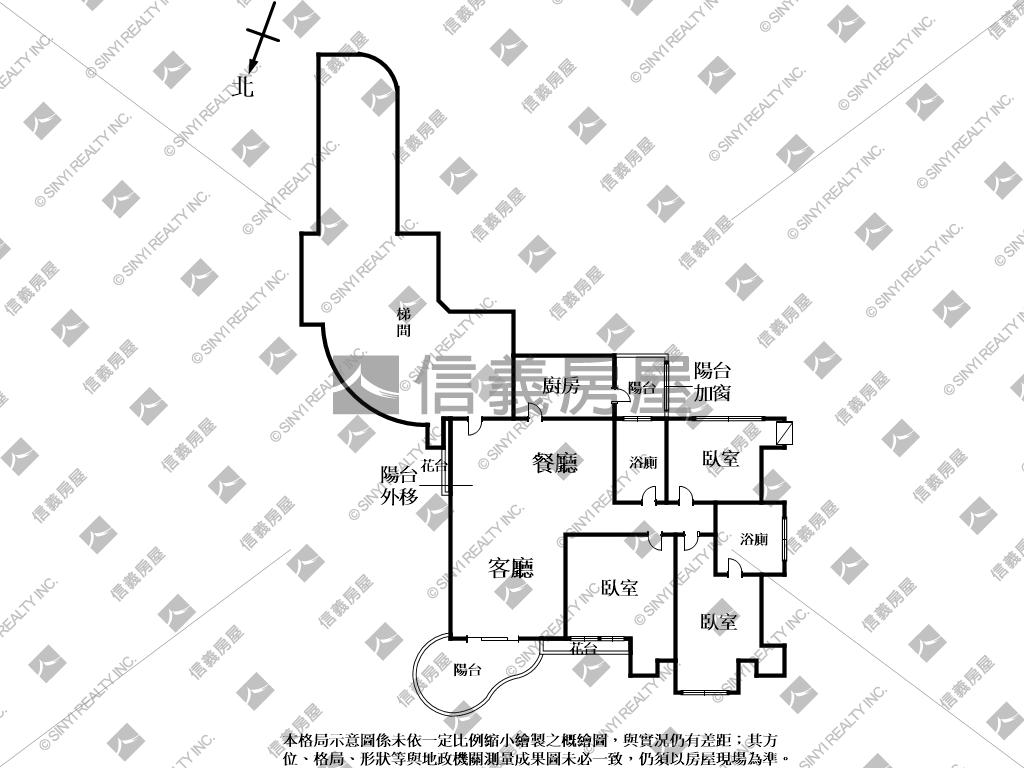 江坡華城景觀三房房屋室內格局與周邊環境