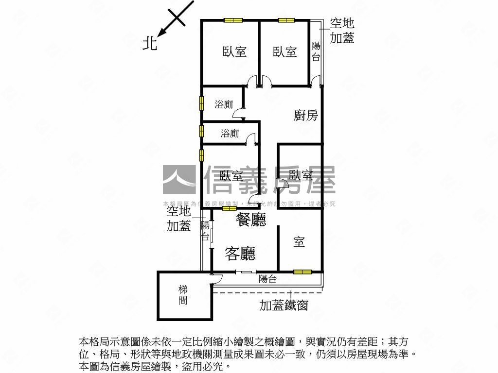 北門國小附近低總公寓二樓房屋室內格局與周邊環境