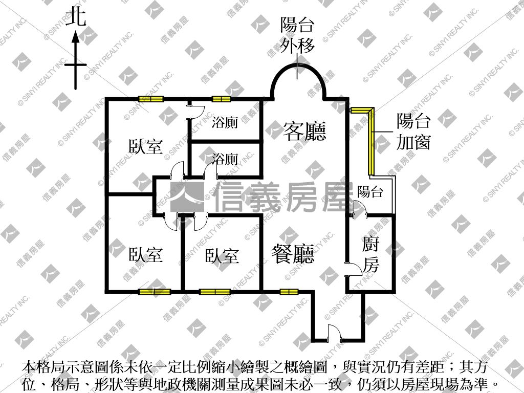 正面南港公園高樓大三房房屋室內格局與周邊環境