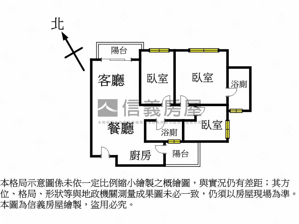 新高學區✦面中庭三房平車房屋室內格局與周邊環境