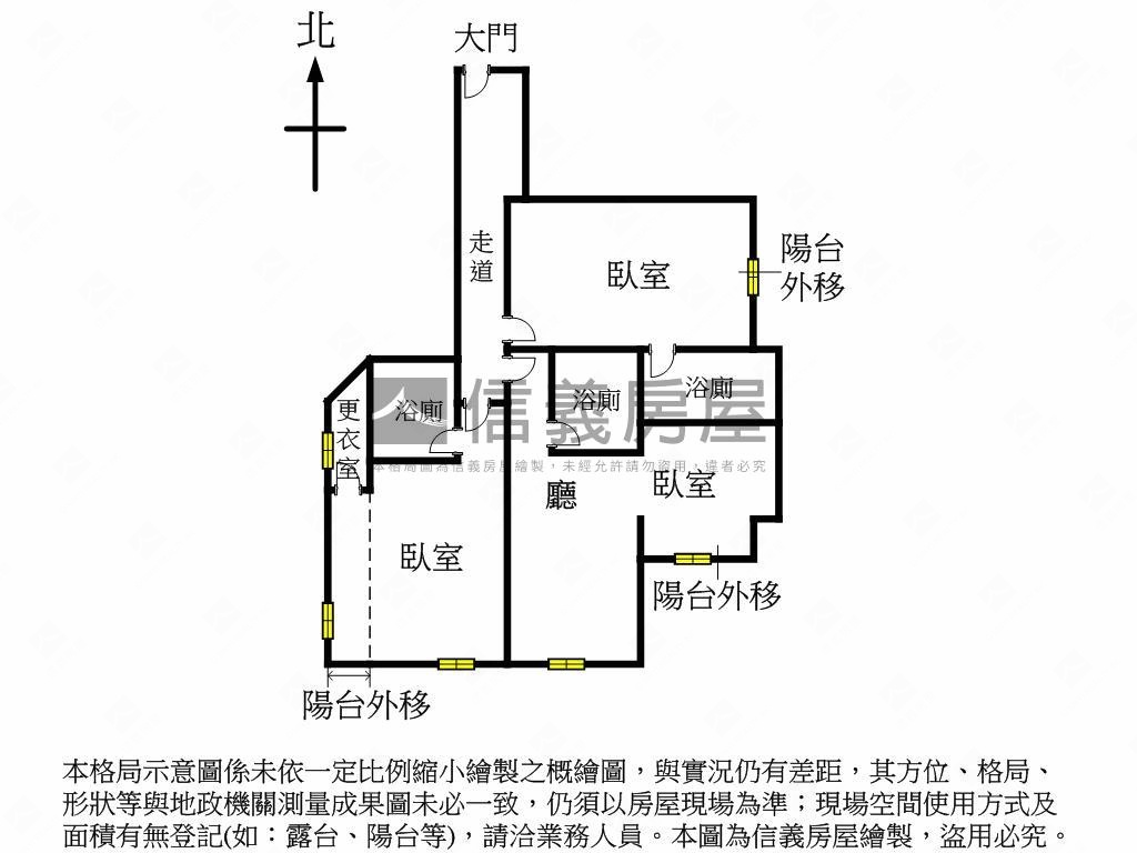 黃金三套房邊間２樓房屋室內格局與周邊環境
