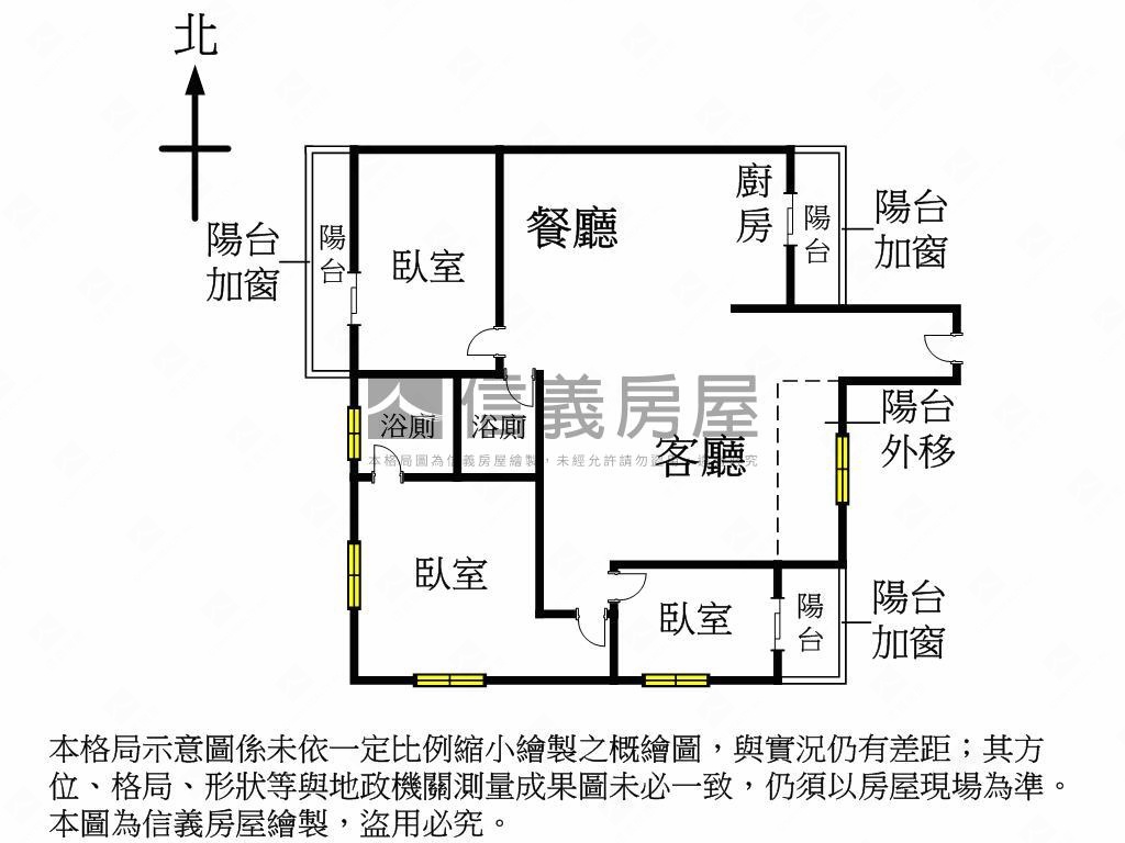 北區採光漂亮大三房附車位房屋室內格局與周邊環境