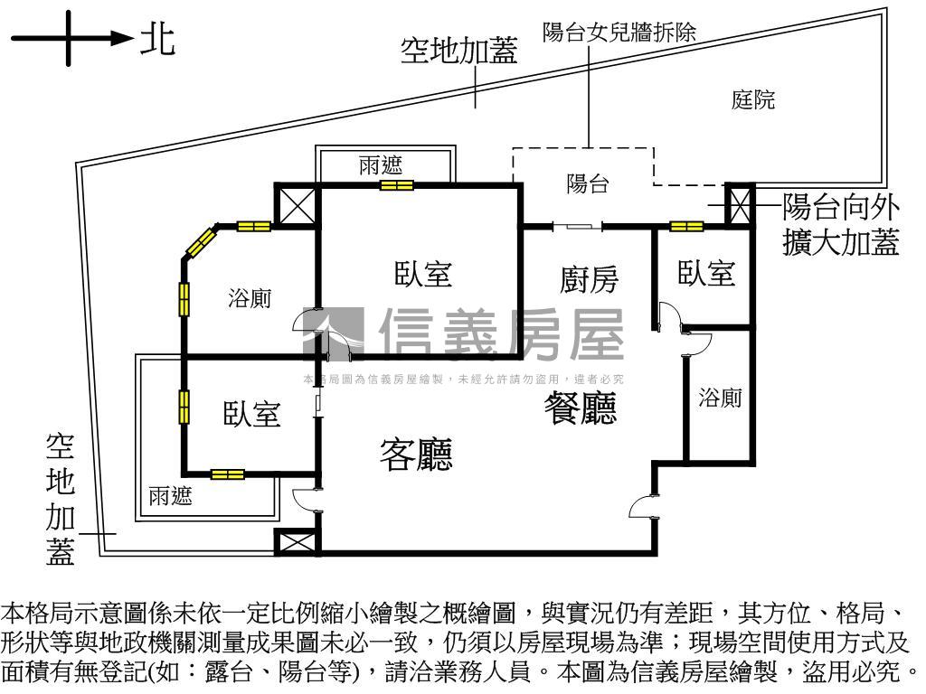 玉上園寧謐翠綠庭院戶房屋室內格局與周邊環境