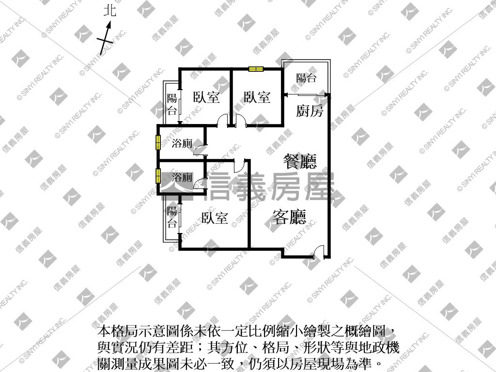 全新高鐵三坊三房平車２Ｆ房屋室內格局與周邊環境