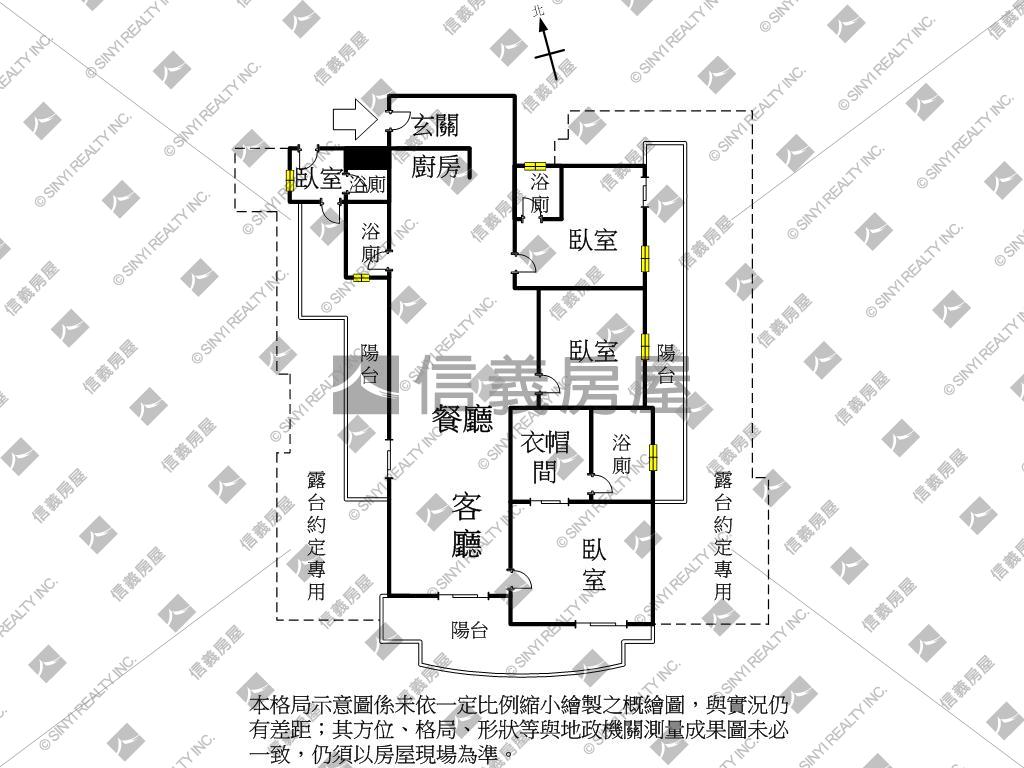 永信天潤景觀大四房雙平車房屋室內格局與周邊環境