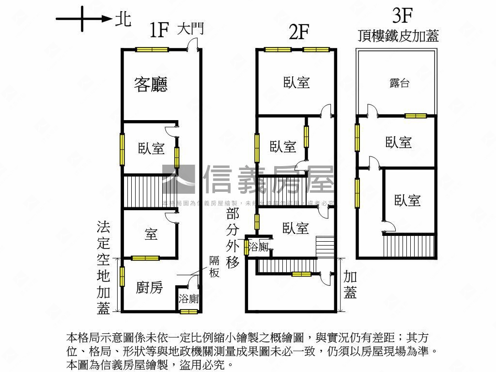 專任◆邊間三面採光透天房屋室內格局與周邊環境