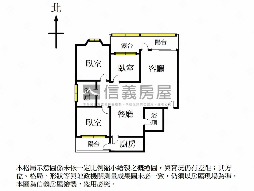 林園春曉方正三房房屋室內格局與周邊環境