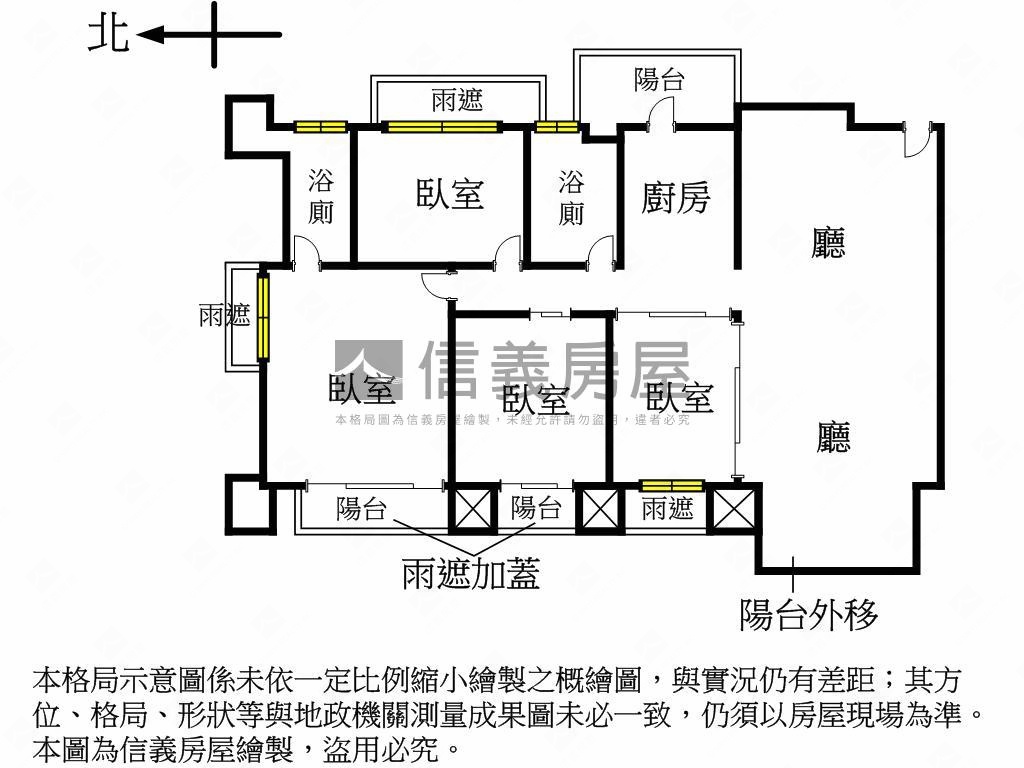 信義尊爵四房車位房屋室內格局與周邊環境