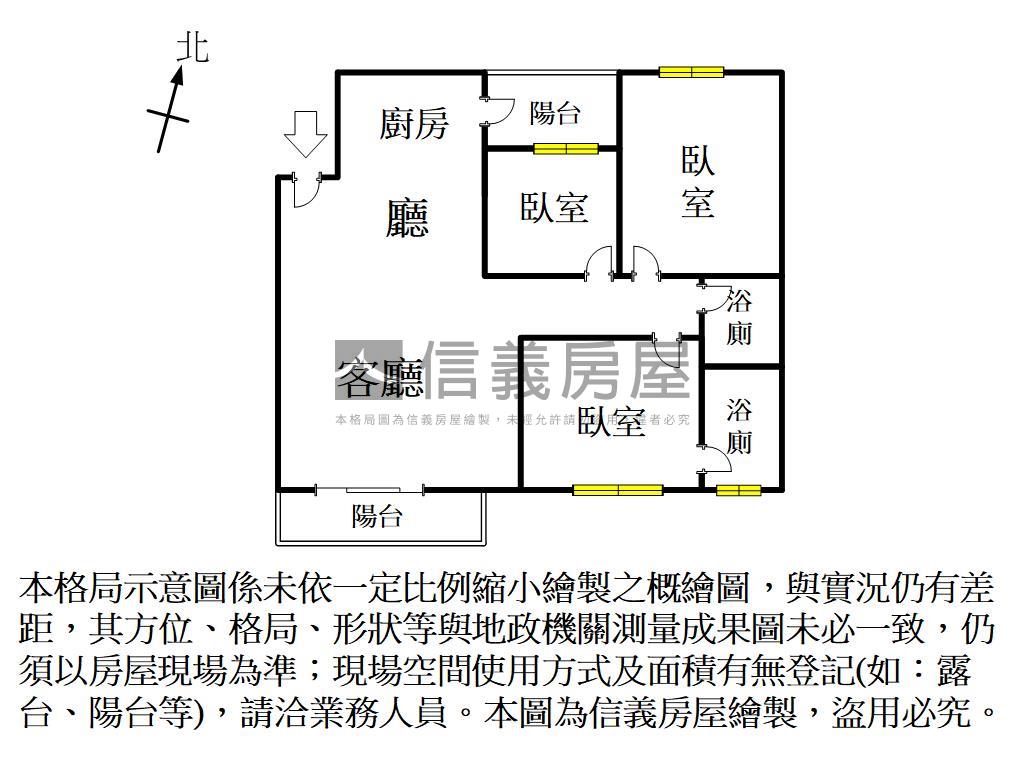 近捷運摩天景觀三房平車房屋室內格局與周邊環境