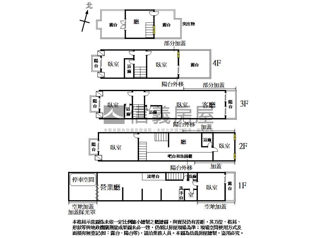 河南路近公益路透天店面讚房屋室內格局與周邊環境